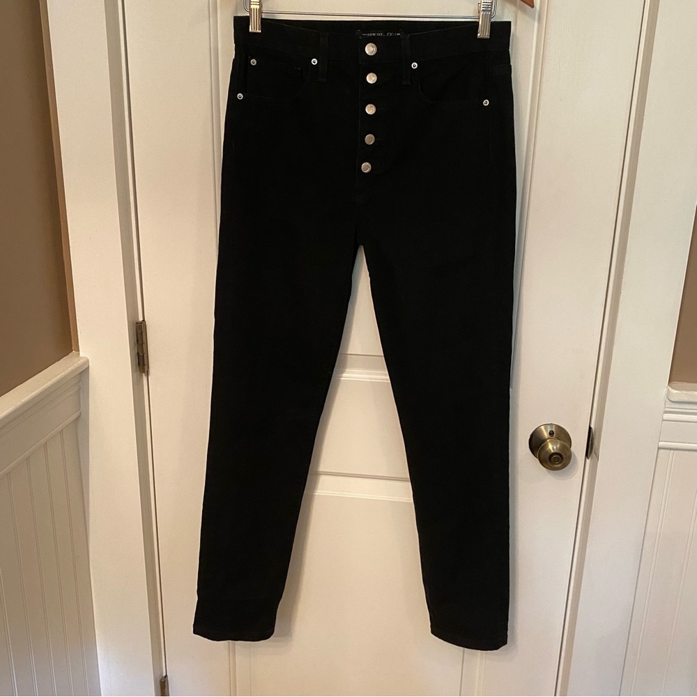 WE WORE WHAT JOE’S JEANS BLACK DENIM DANIELLE HIGH WAIST VINTAGE STRAIGHT LEG 27